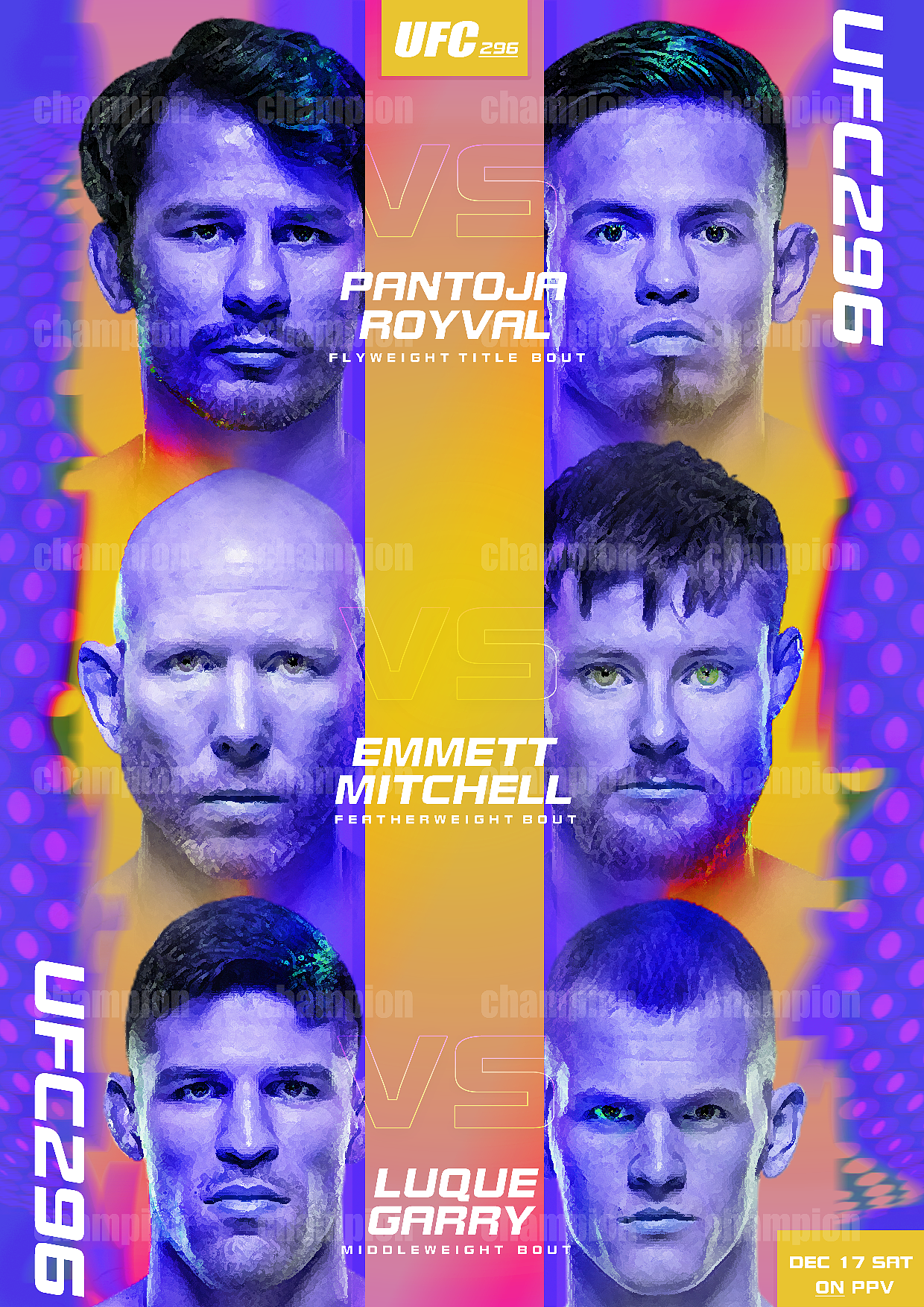 UFC296（圖ZMzU3MzkxNzc2） - 海報 - 站酷設(shè)計師馬斯維達爾原創(chuàng)素材 - 站酷ZCOOL