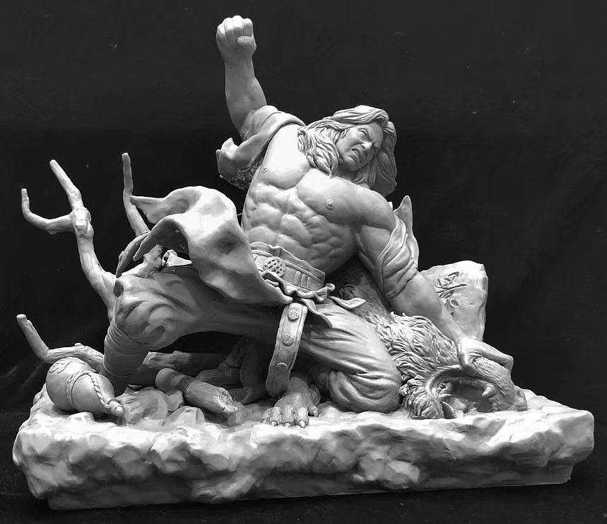 手办雕塑《武松打虎》