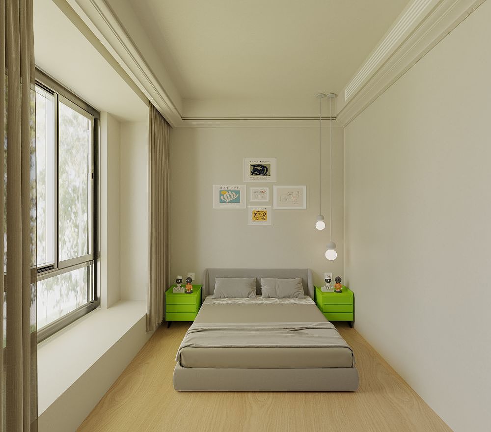 奶油风室内设计建模