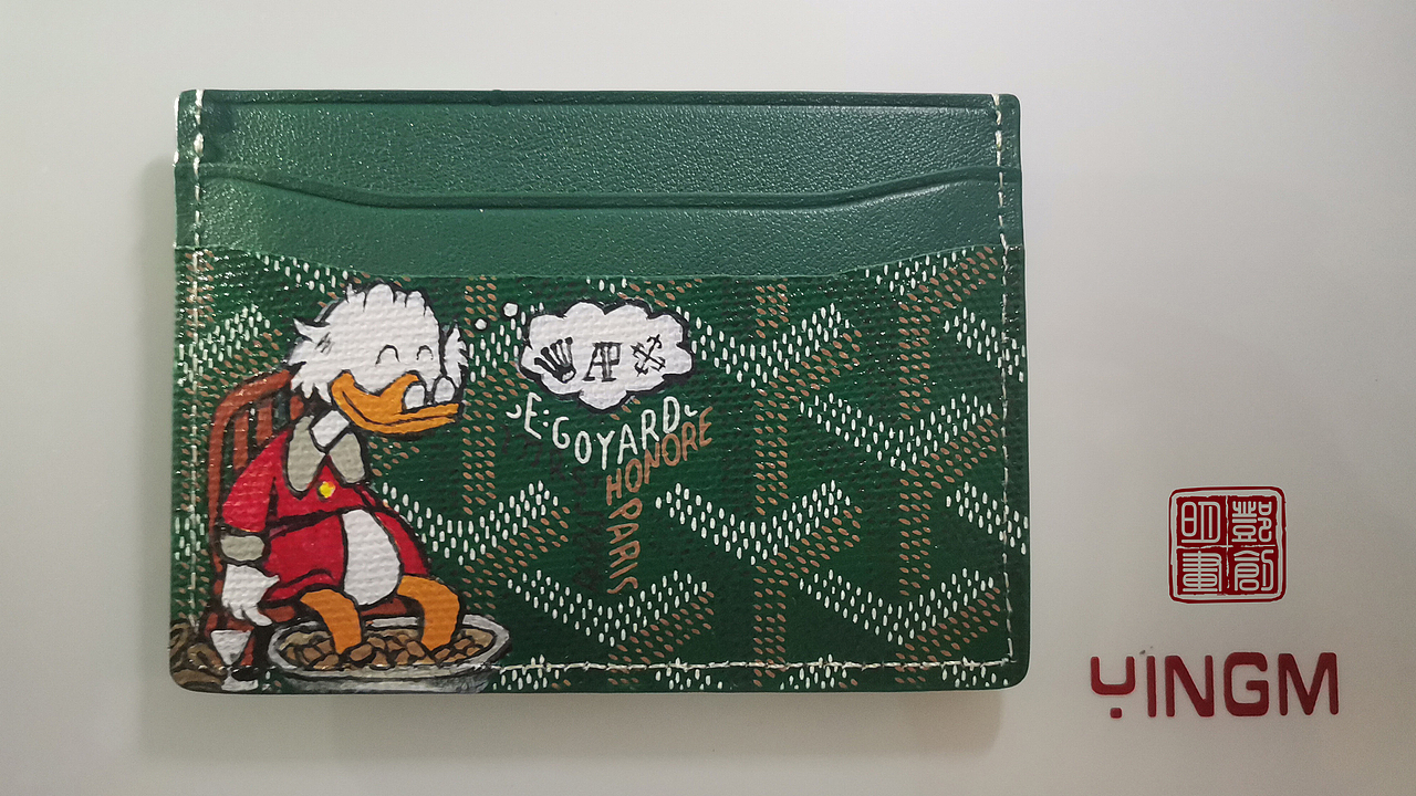 钱包定制手绘 — 唐老鸭