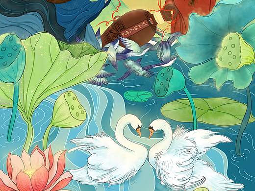 处暑七夕（个人主页-ZNDcyMTQ1MDg=） - 商业插画 - 站酷设计师hejunyu199612原创素材 - 站酷ZCOOL