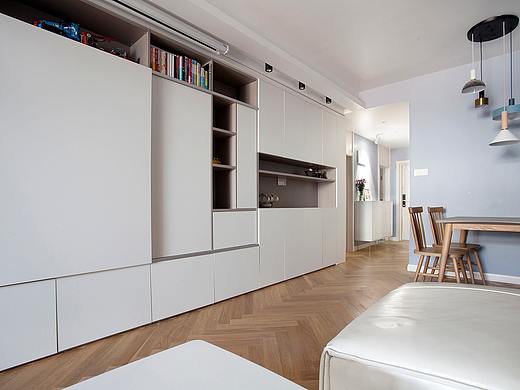 【久栖设计】囤物癖的福音！她家[滑轨电视柜]收纳超强