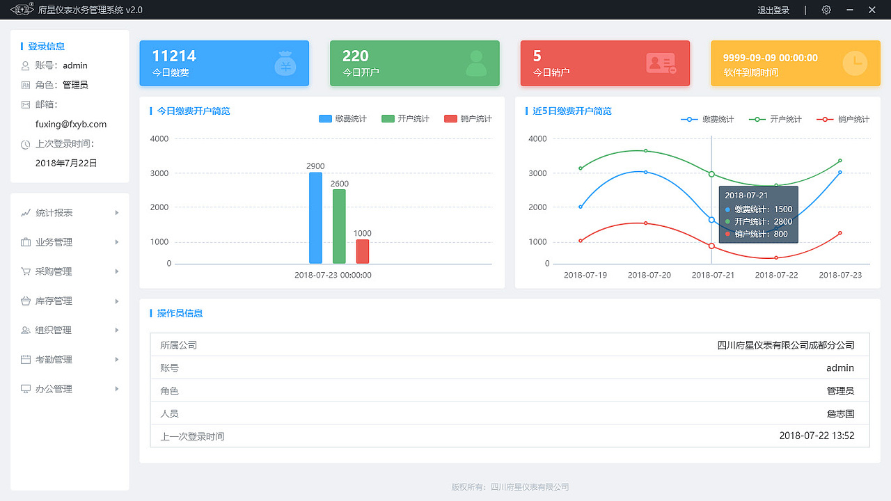 系统首页色彩搭配