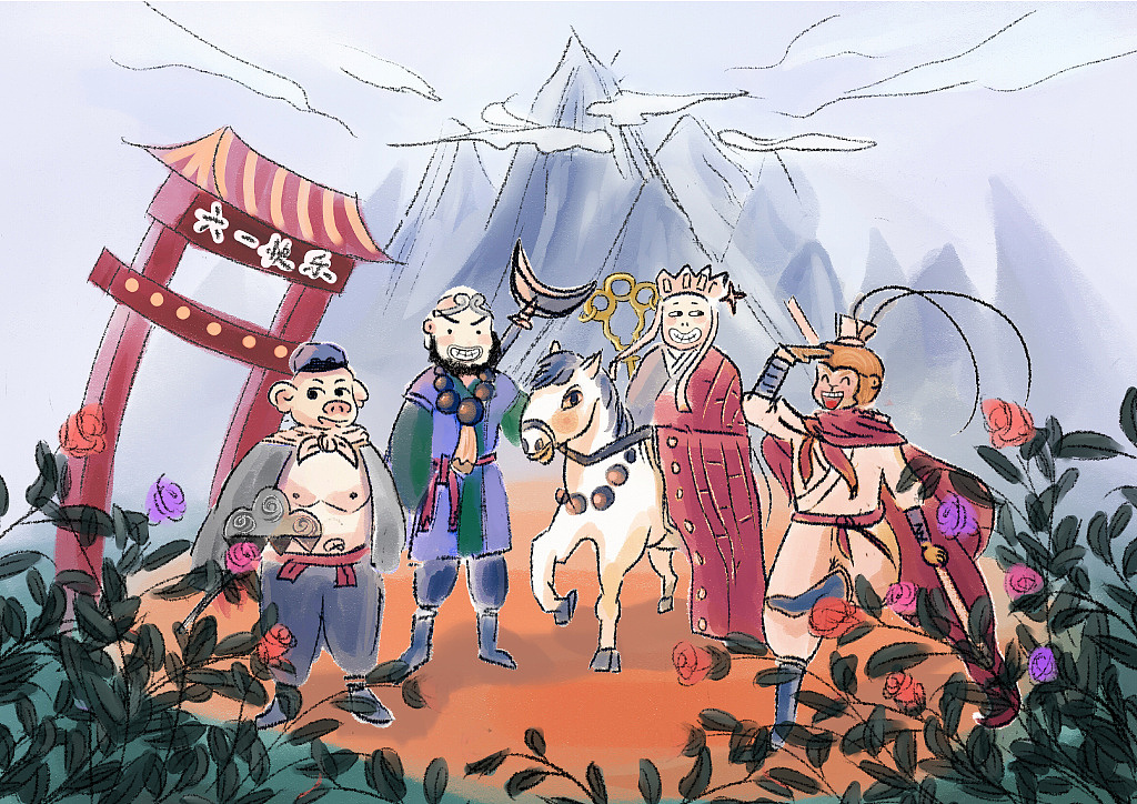 六一主题q版西游记