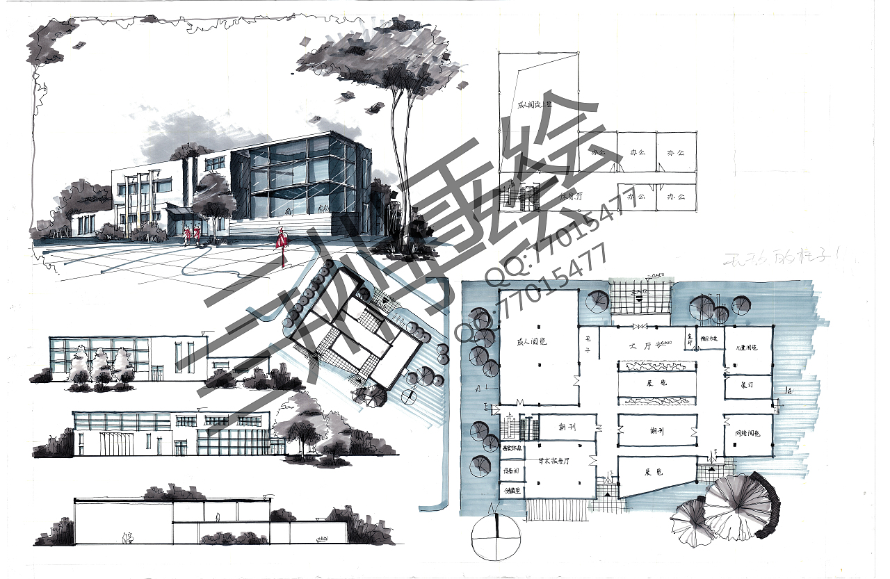 三川手绘快题设计（图ZMTk2NTAxNDQ=） - 建筑设计 - 站酷设计师三川手绘原创素材 - 站酷ZCOOL