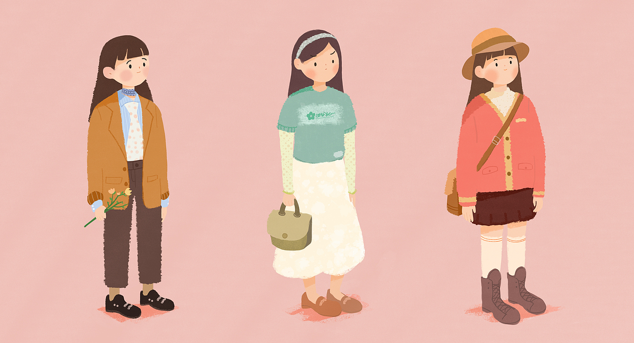 人物插画（图ZMjA2MjcxOTUy） - 商业插画 - 站酷设计师小蔡么么原创素材 - 站酷ZCOOL