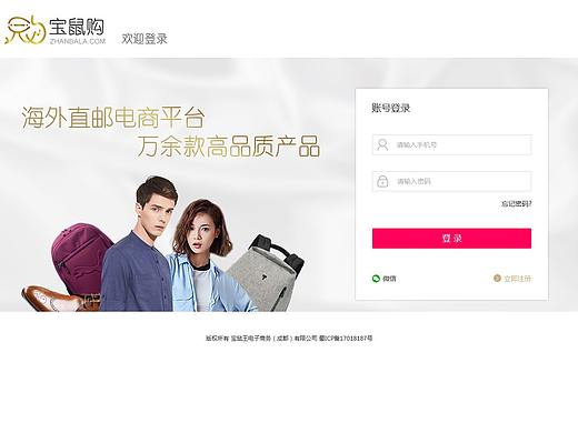 宝鼠购商城PC端页面设计 