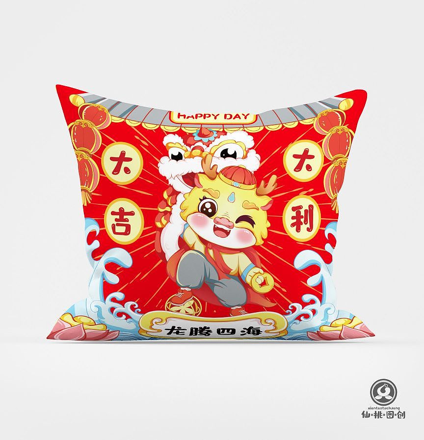 龙年抱枕 国朝龙年