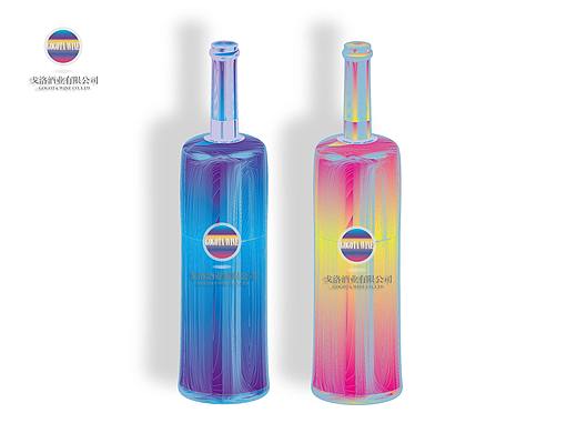 创意瓶装酒的设计效果