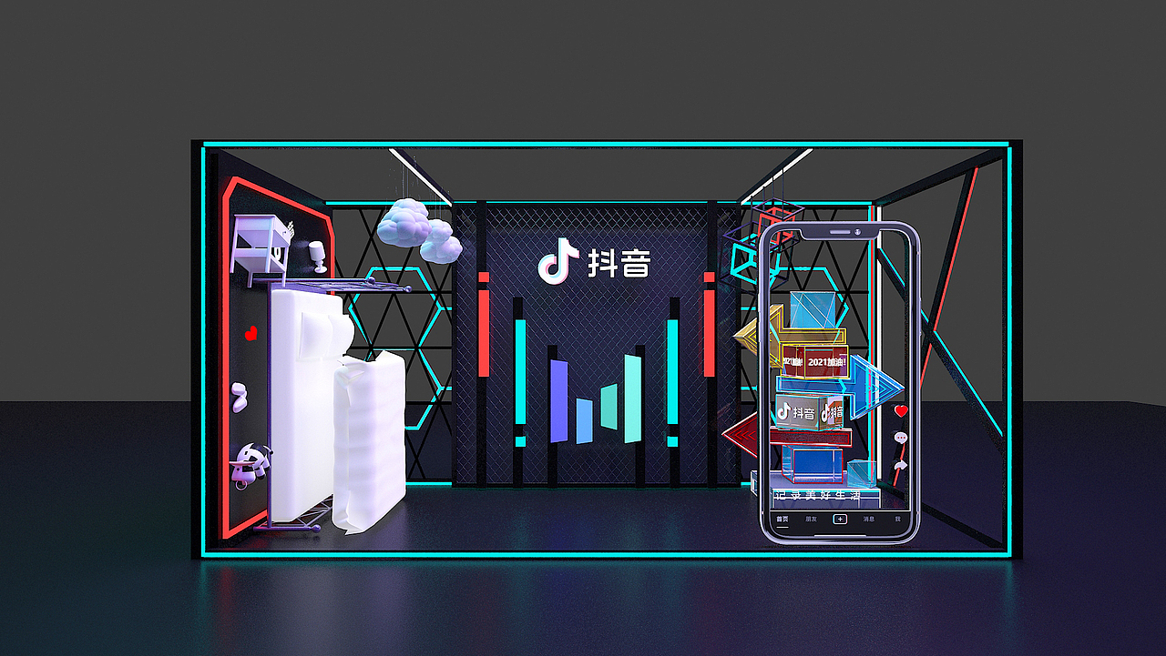 抖音打开点|三维|场景|fengyuchen_原创作品-站酷zcool