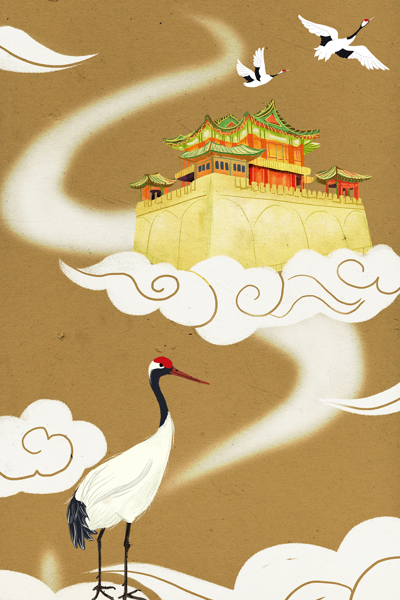 中国风传统文化戏曲人物粉杉合袖插画图片-千库网