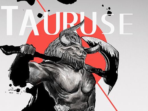 水墨十二星座武士