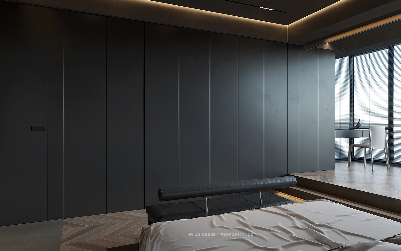 现代极简暗系纯欲风效果图