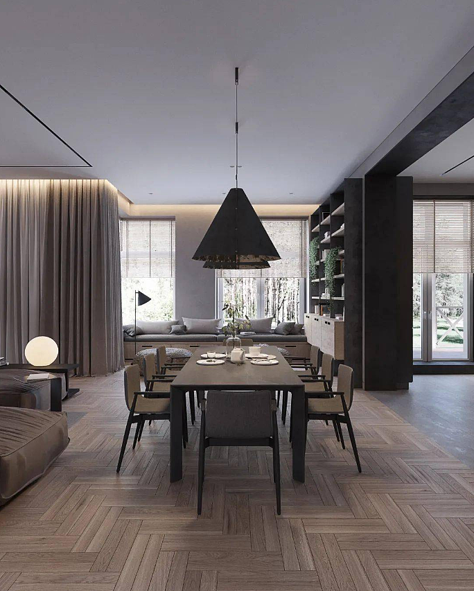 高级灰简约私宅,营造自由灵动的自然之家!