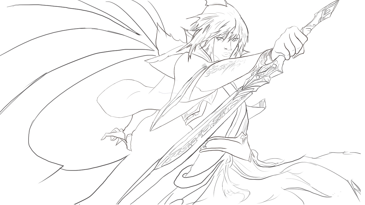 未完成-玉剑传说-无影|插画|游戏原画|lvzling - 原创作品 - 站酷