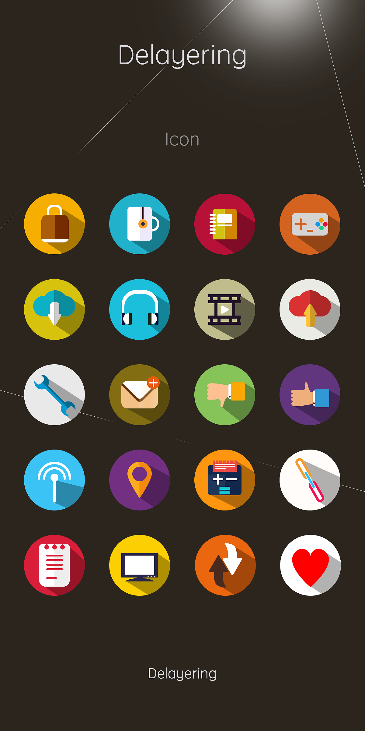 "扁平化"手机图标展示