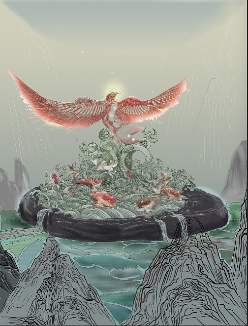 一风作品《官帽鱼》（图ZODI2MzQ0MzI=） - 商业插画 - 站酷设计师一风老师原创素材 - 站酷ZCOOL