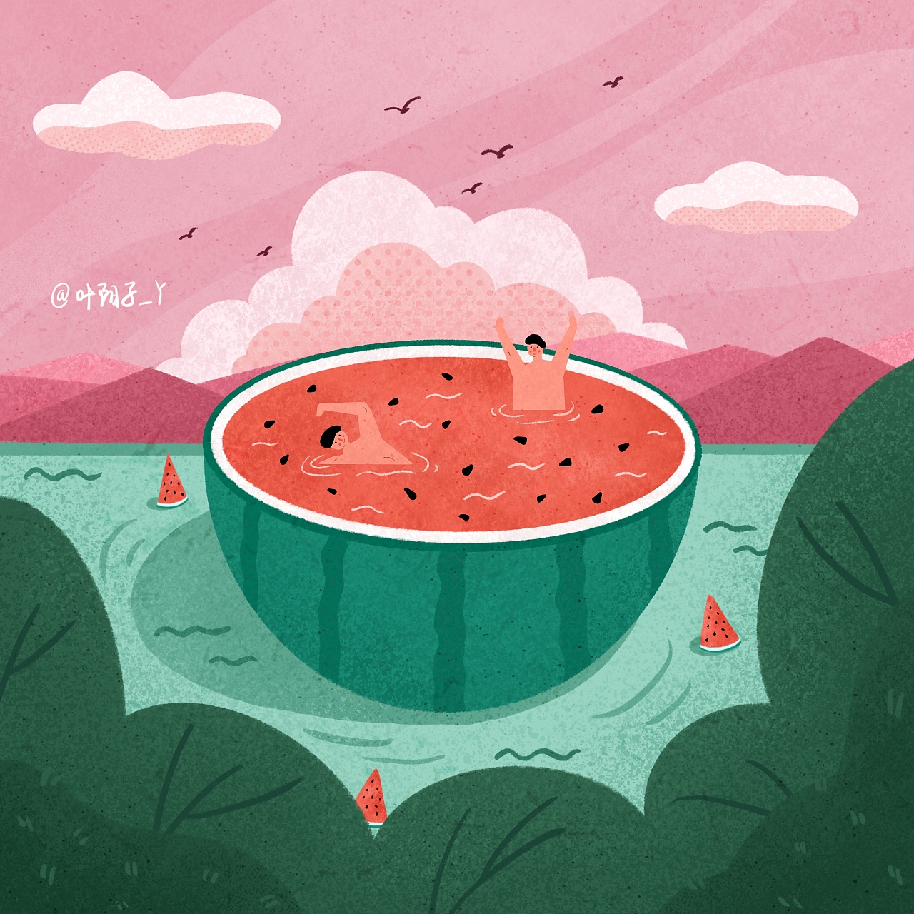 夏天的颜色|插画|创作习作|三水wm - 原创作品 - 站酷 (ZCOOL)