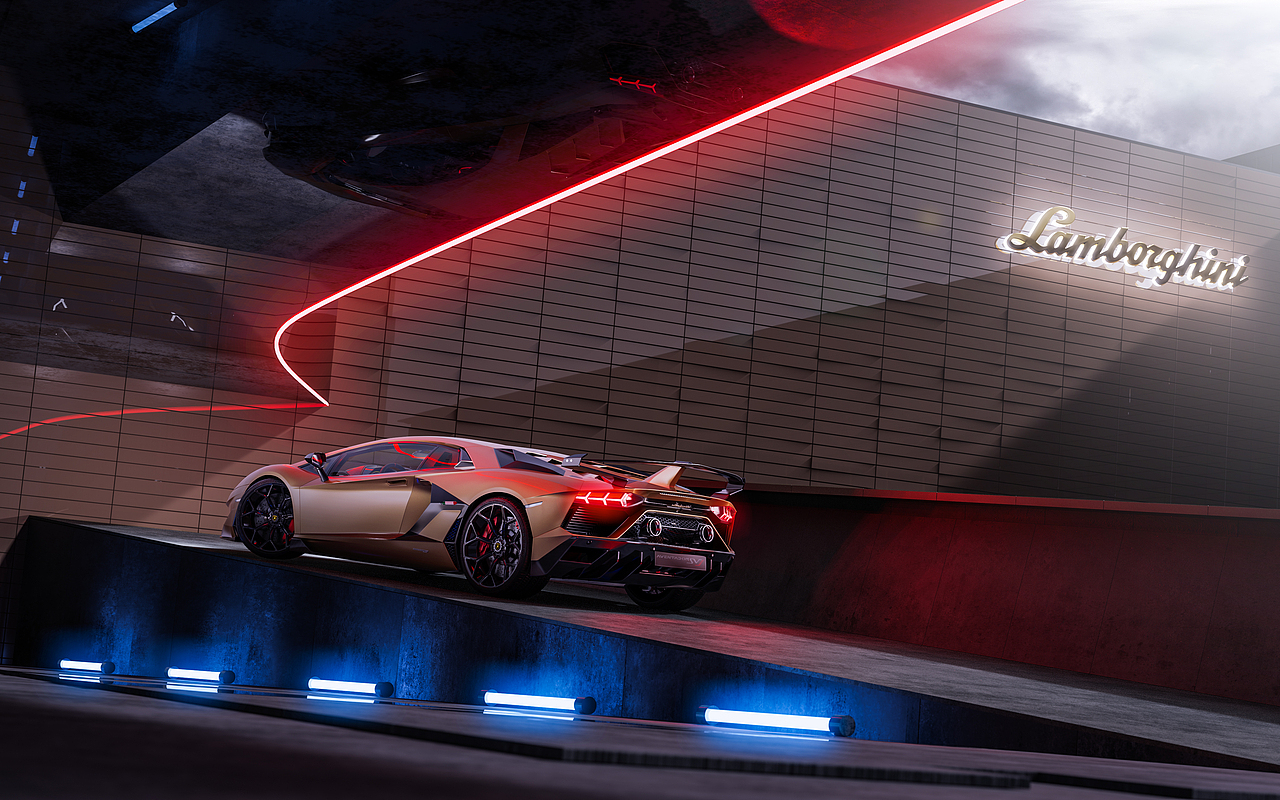CGI丨Lamborghini Aventador SVJ（图ZMjYwNDU0MDQ4） - 机械/交通 - 站酷设计师阿飞_Vision原创素材 - 站酷ZCOOL