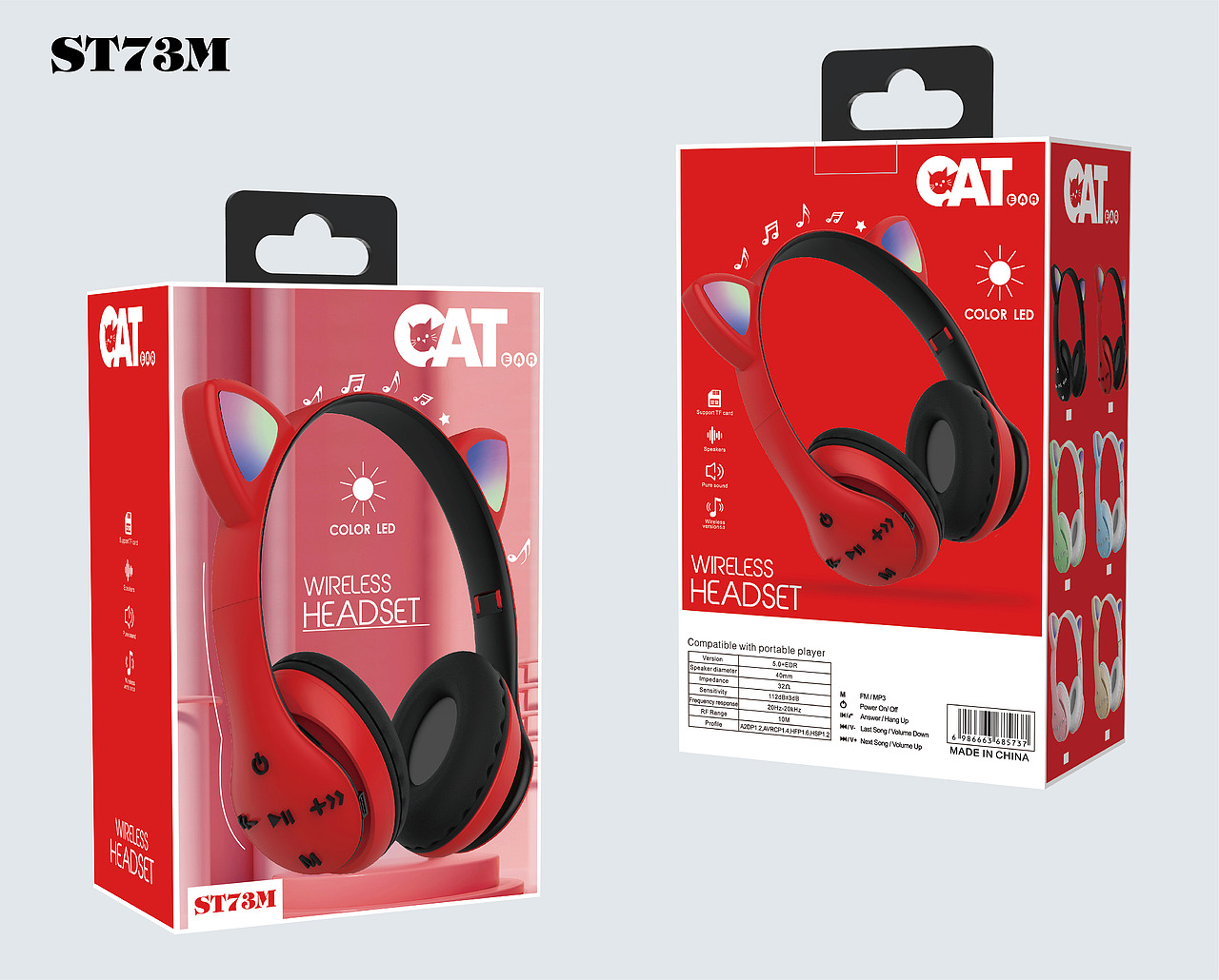 ST73M 猫儿耳机包装设计（图ZMjcxNzA3ODAw） - 包装 - 站酷设计师新视觉包装原创素材 - 站酷ZCOOL