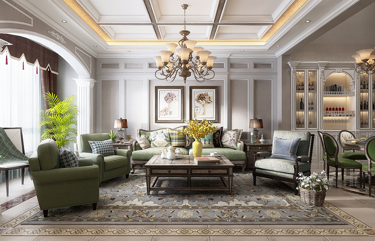 美式乡村（图ZMTUzMzMxMDIw） - 家装设计 - 站酷设计师颜有星原创素材 - 站酷ZCOOL