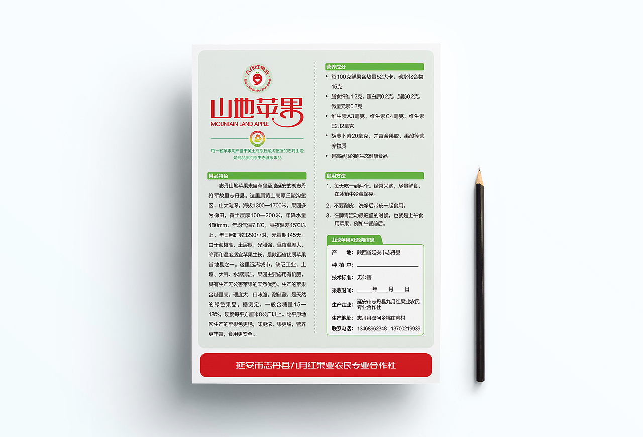 九月红果业品牌形象及苹果包装设计