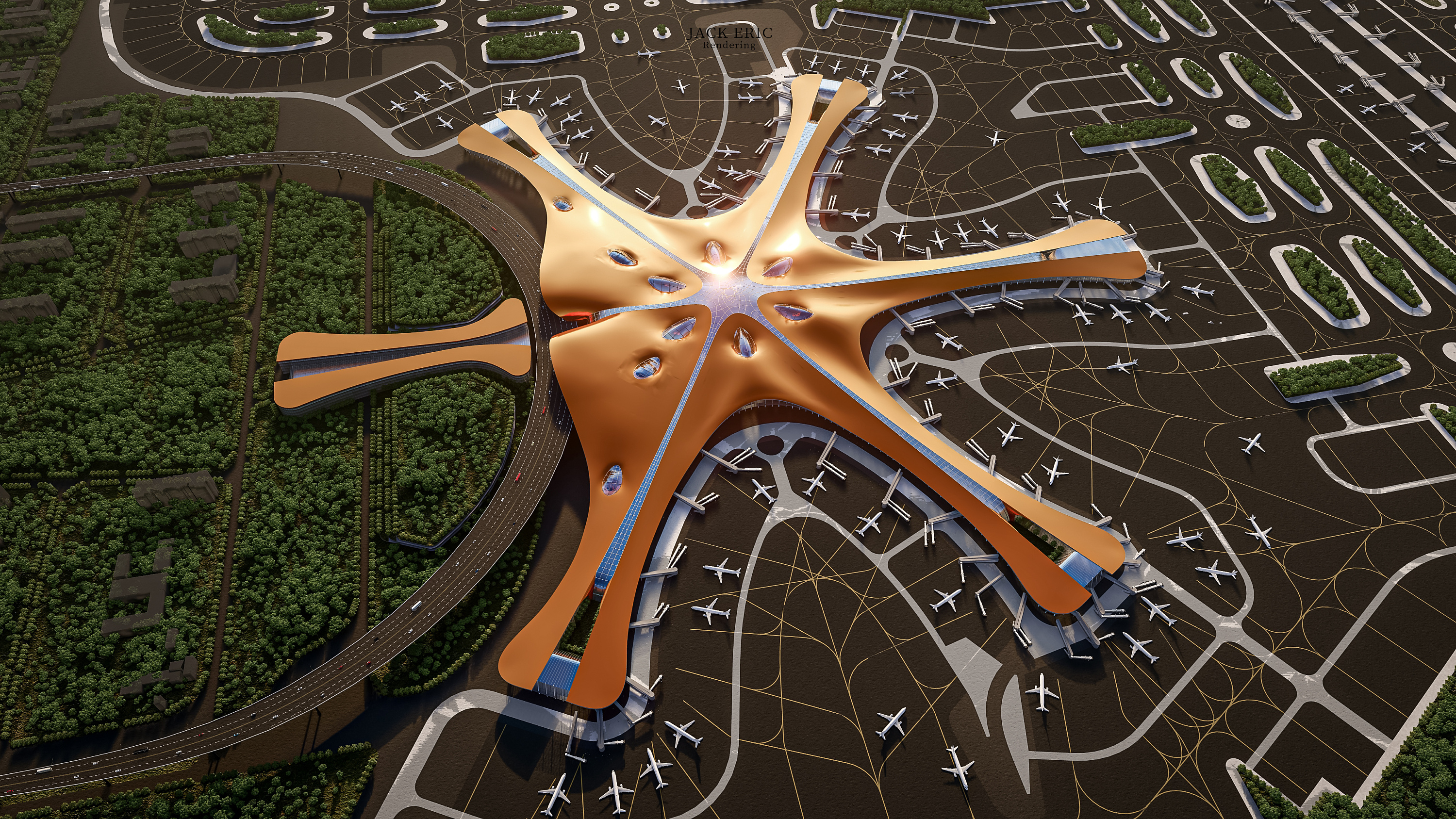 lumion10 渲染 #大兴机场|三维|建筑/空间|jackeric - 原创作品