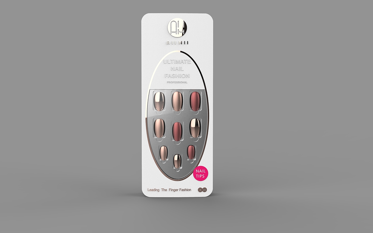 创意指甲贴盒型设计