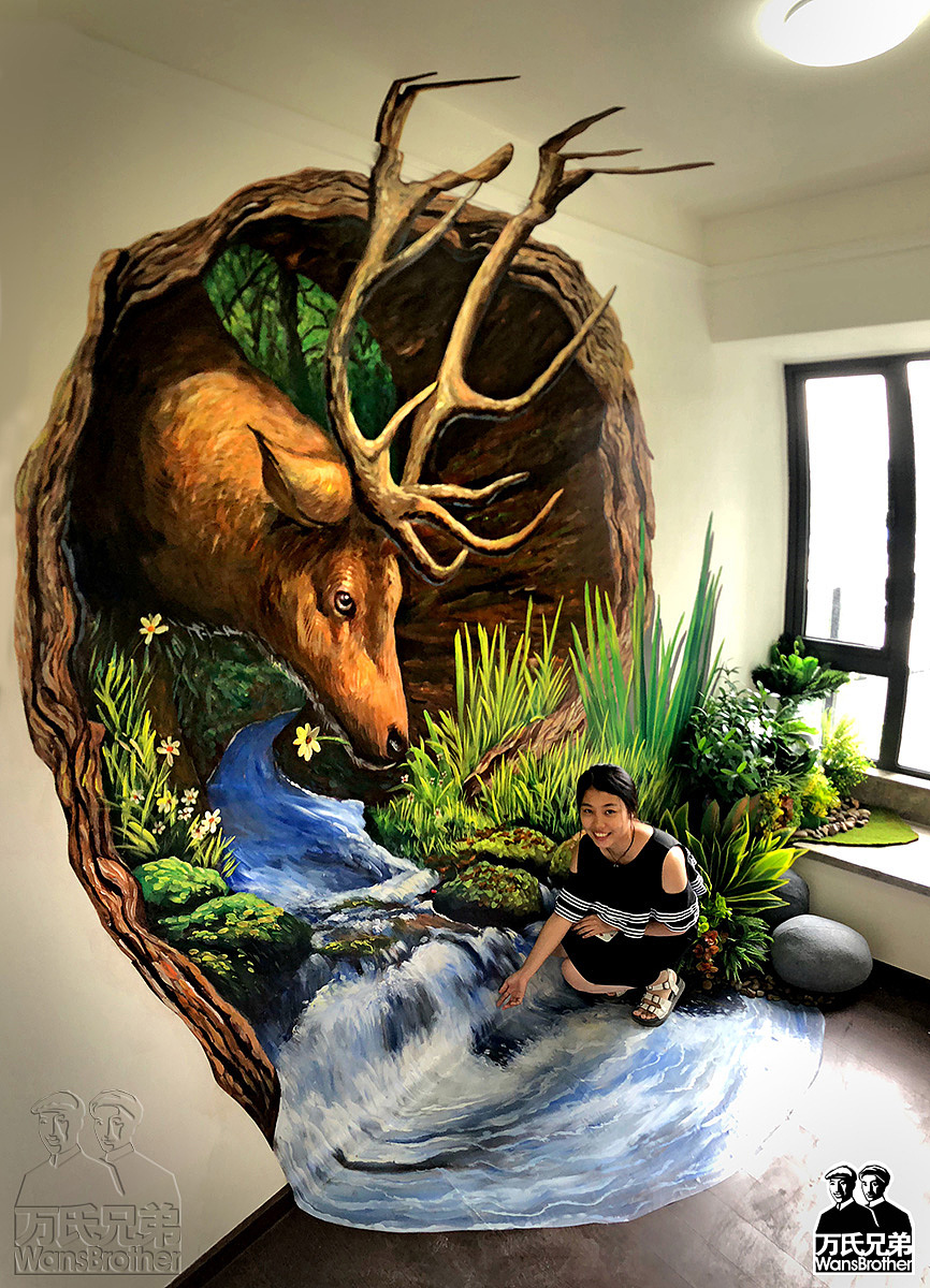 广州首个梦幻4d样板房(万氏兄弟出品) |空间|家装设计|3d画3d壁画3d地