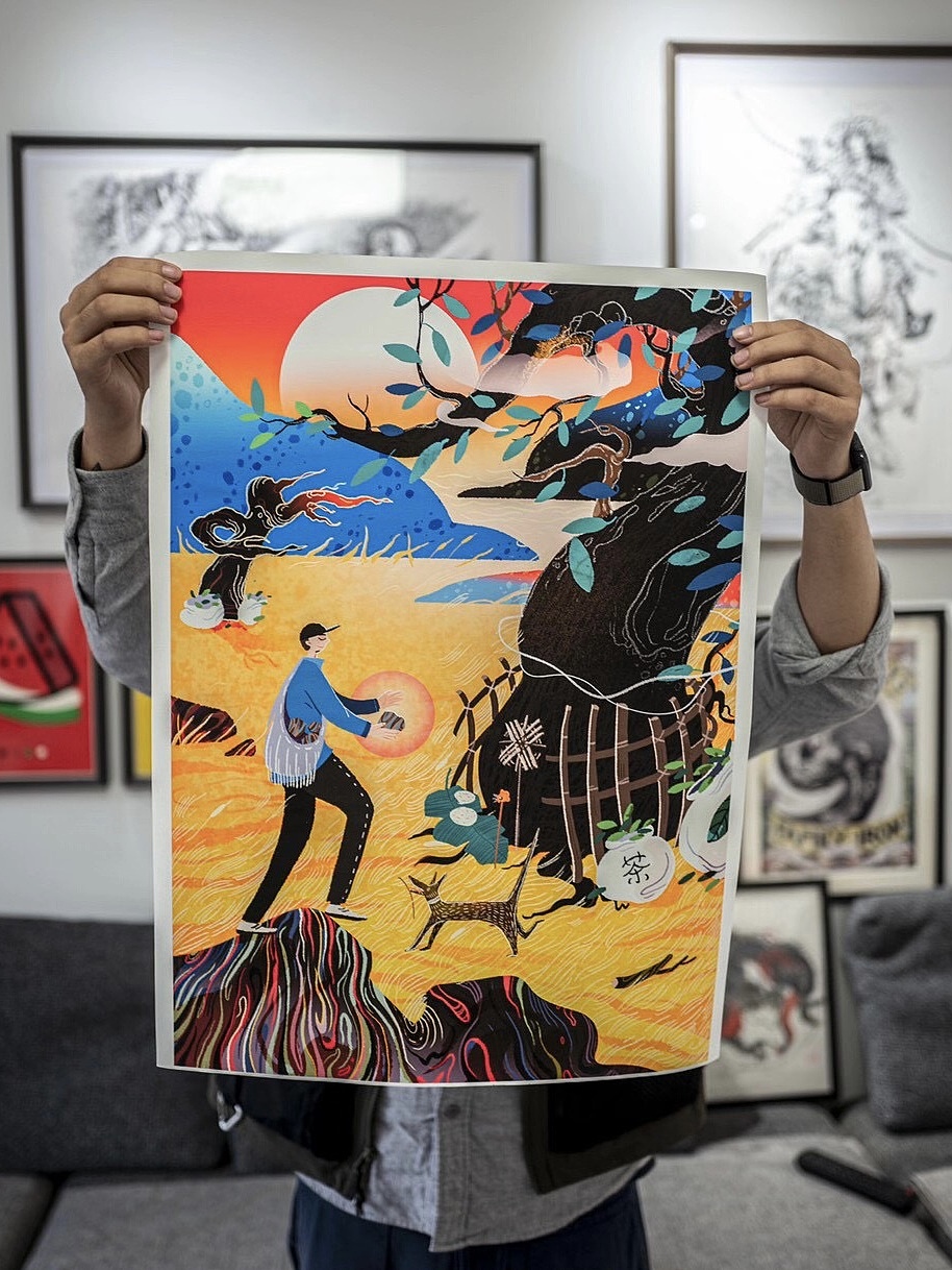 傣陶藝術(shù)家邱以勝個(gè)人品牌插畫（圖ZMjQ1MTMyMDc2） - 商業(yè)插畫 - 站酷設(shè)計(jì)師阿蚌Boom原創(chuàng)素材 - 站酷ZCOOL