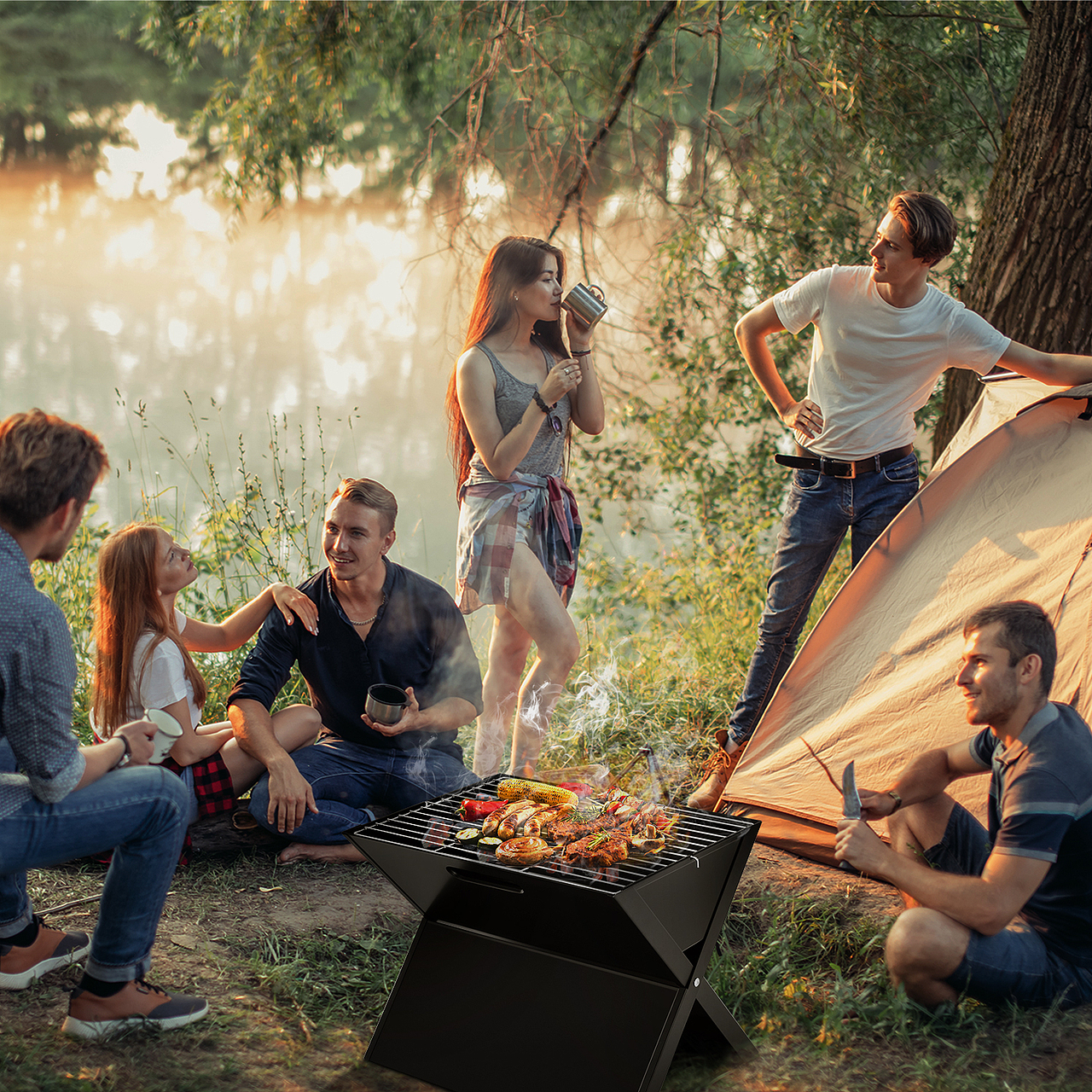 烧烤支架|亚马逊摄影设计