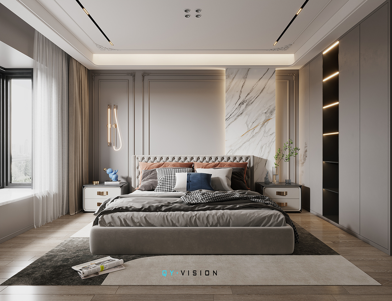 两套现代法式（图ZMjgyMzM0NTM2） - 家装设计 - 站酷设计师青鱼o原创素材 - 站酷ZCOOL