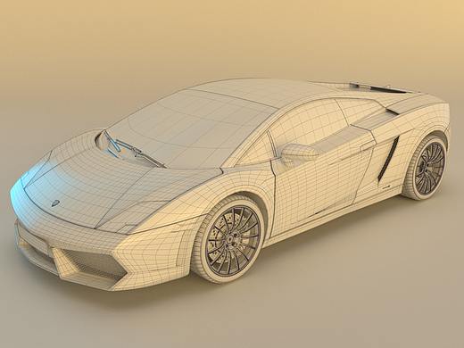 arnold2.60白模线框  车模
