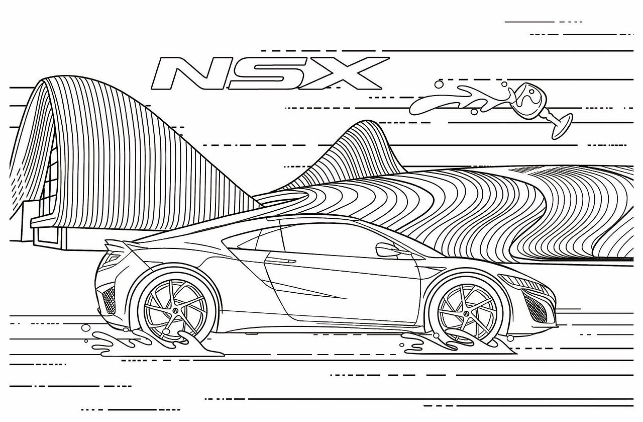 广汽本田填色本（图ZMjAxMjI0NzA4） - 商业插画 - 站酷设计师八点三三原创素材 - 站酷ZCOOL