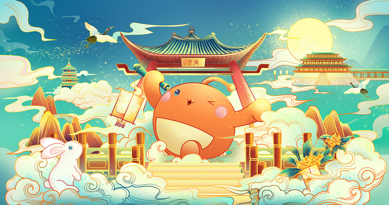 2020年——月宫祈桂CC中秋海报插画（图ZMjgwMzI2NDky） - 商业插画 - 站酷设计师饮光君原创素材 - 站酷ZCOOL
