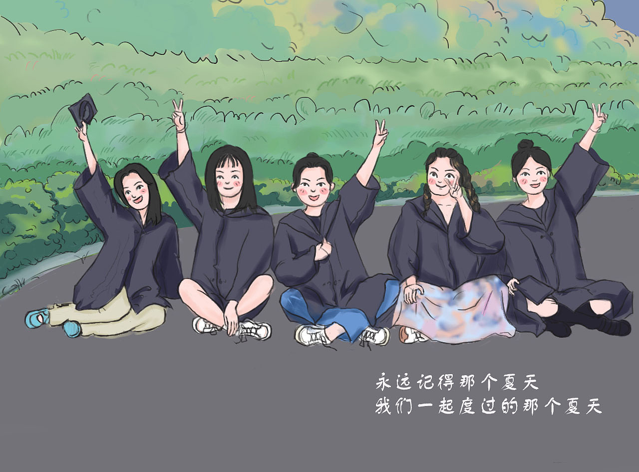 永远的夏天（图ZMjY1ODg3MjAw） - 单幅漫画 - 站酷设计师爱画画的米姜原创素材 - 站酷ZCOOL