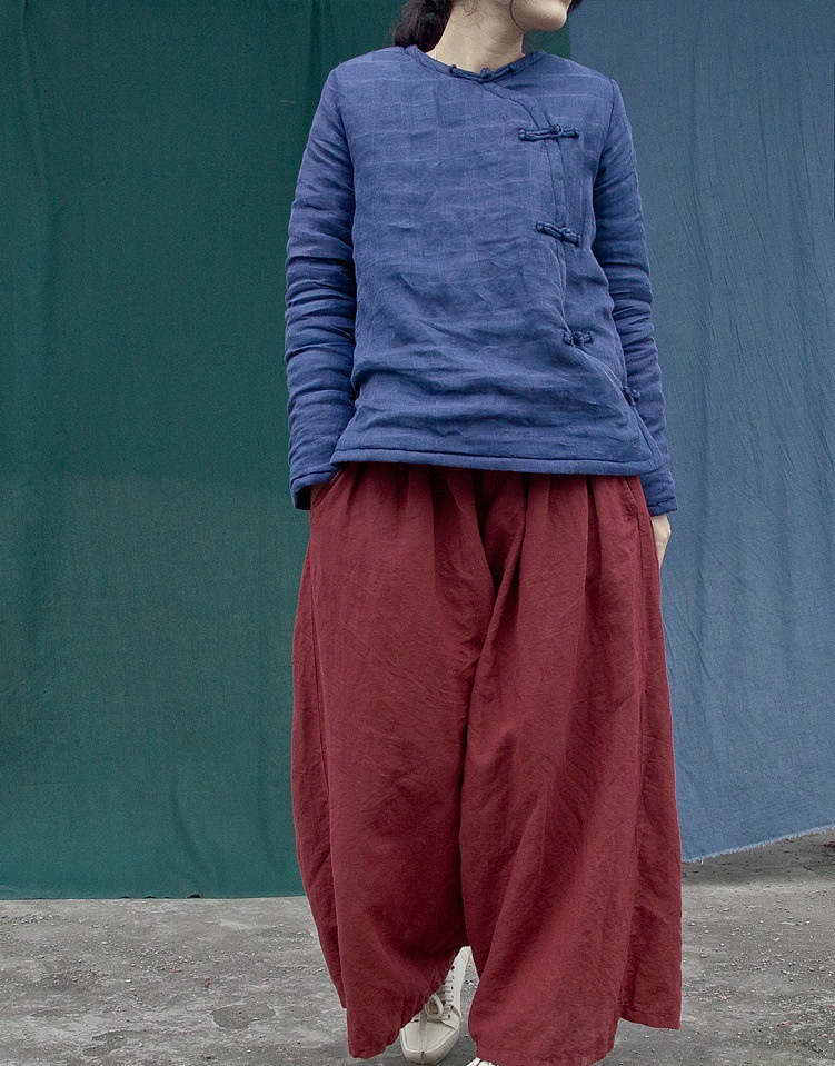 【向日葵记忆】棉麻秋冬款盘扣棉衣（图ZMzc5MjQ2NjA=） - 休闲/流行服饰 - 站酷设计师王善斌原创素材 - 站酷ZCOOL