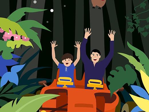 叢林冒險（個人主頁-ZNDA3MDg3MDA=） - 兒童插畫 - 站酷設(shè)計(jì)師追著影子的少女原創(chuàng)素材 - 站酷ZCOOL