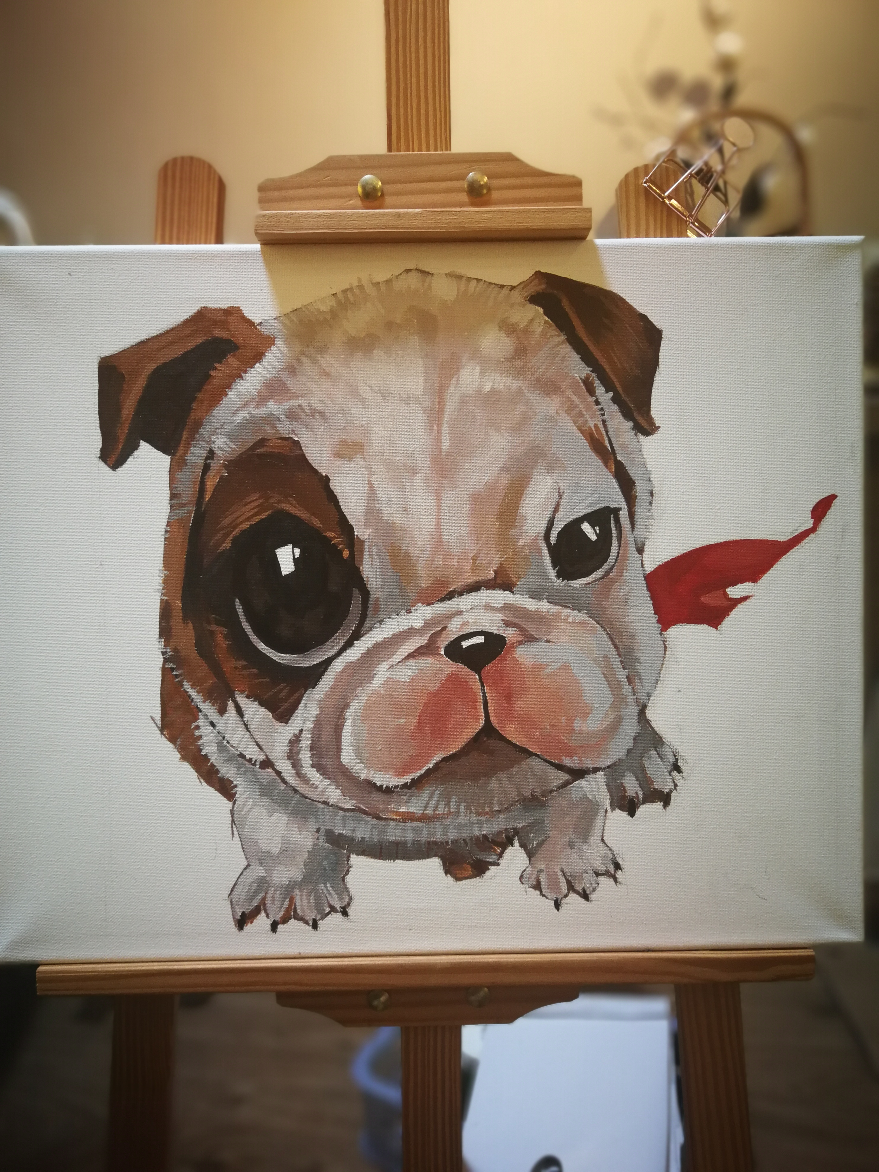 狗狗 萌宠 丙烯画