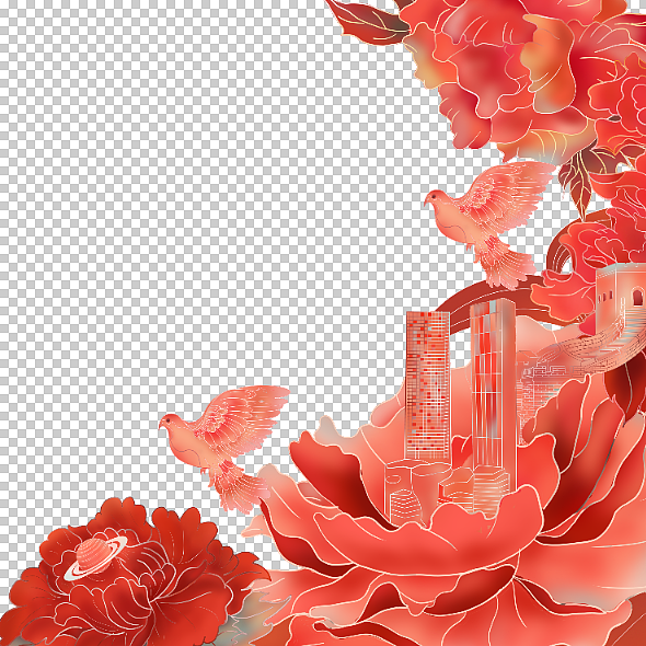 国庆节系列插画（图ZMzUxOTY0NDIw） - 商业插画 - 站酷设计师长林乔原创素材 - 站酷ZCOOL