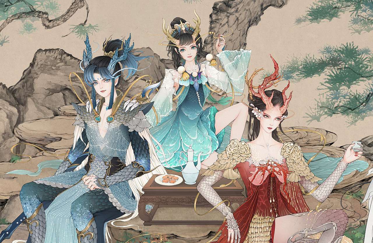 最近的作品（大话龙族）（图ZMTY3NjM0OTcy） - 商业插画 - 站酷设计师千景绘studio原创素材 - 站酷ZCOOL