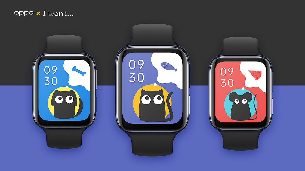 oppo watch 趣味交互表盘设计方案
