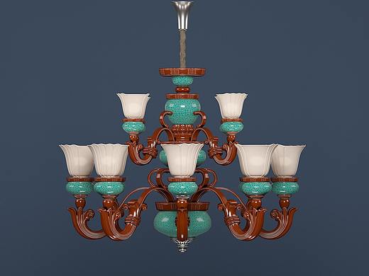 欧式雕花建模渲染