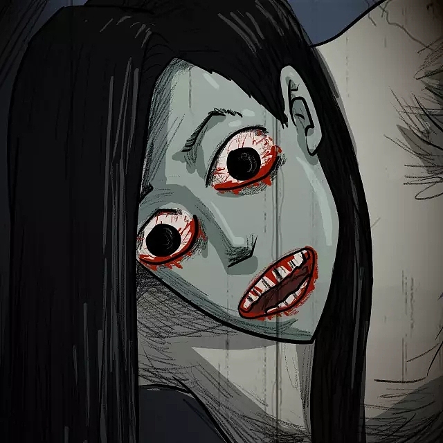 熊猫怪谈丨天花板上的女人（图ZNTIwMjI5NDA=） - 艺术插画 - 站酷设计师熊猫窝原创素材 - 站酷ZCOOL