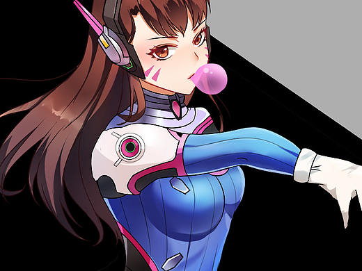 D.VA（个人主页-ZMjc3NDkyNzY=） - 游戏原画 - 站酷设计师丶胡子鱼原创素材 - 站酷ZCOOL