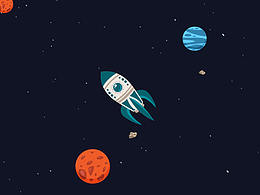 火箭宇宙穿梭動(dòng)畫
