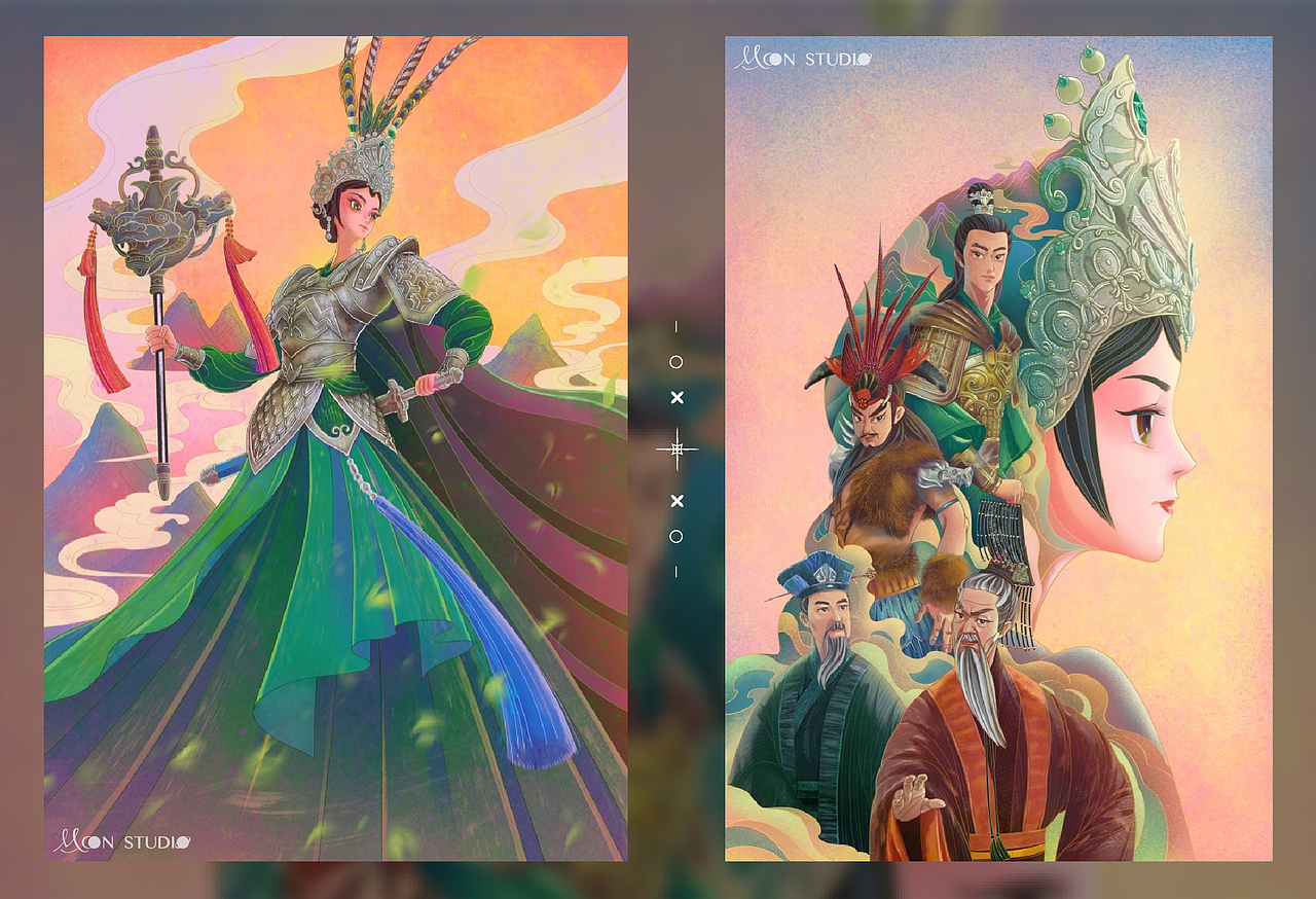 广东粤剧院文化创新项目系列kv（图ZMjExODkxMTEy） - 商业插画 - 站酷设计师月球工作室原创素材 - 站酷ZCOOL