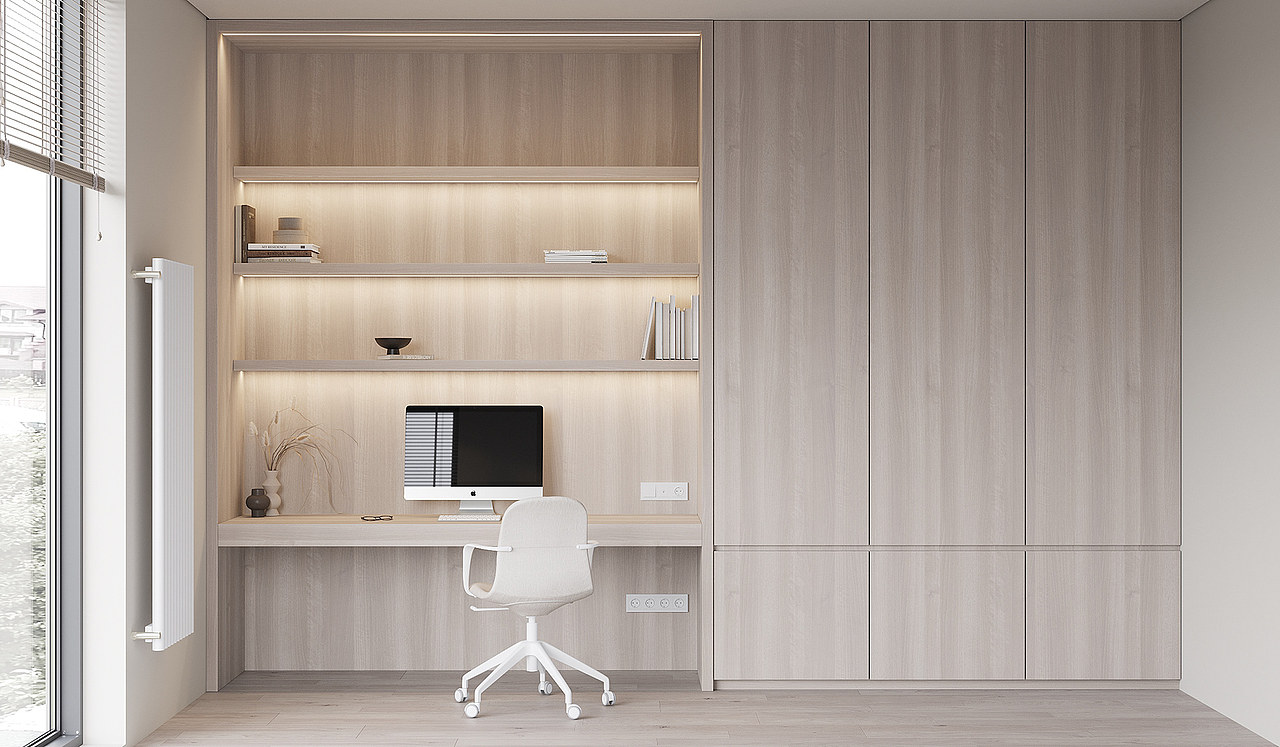 奶油风179㎡浅色系住宅设计 打造都市里的温馨岁月