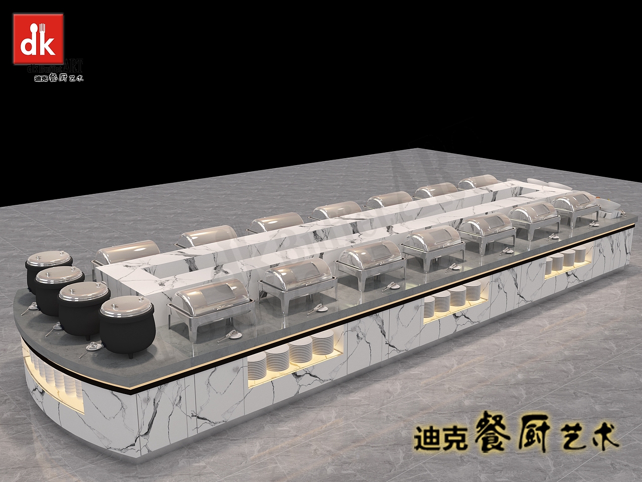 南宁机场自助餐台设备 餐厅取餐台 自助餐厅取餐台