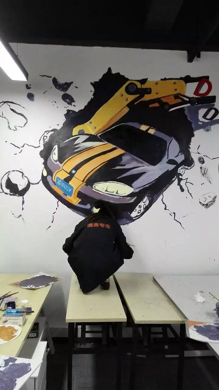 墙绘 我内心狂躁的灵魂早已爆发（图ZNTA1MDU0OTI=） - 其他空间 - 站酷设计师嘻二奇的王大泡原创素材 - 站酷ZCOOL